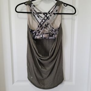 Lululemon RARE Wild Tank size 2 snake print army green
